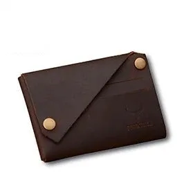 100% Genuine Cow Leather Men's Splice Purse Fashion Short Wallets