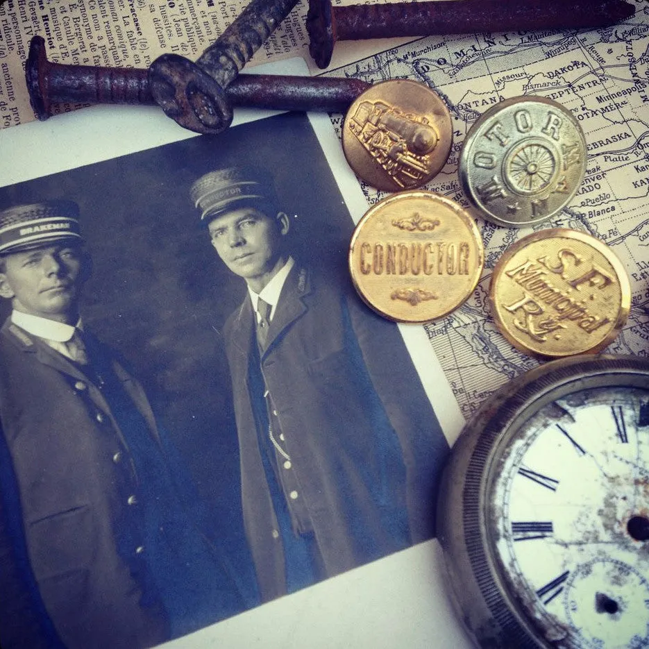 1939 Railroad Date Nail Cufflinks