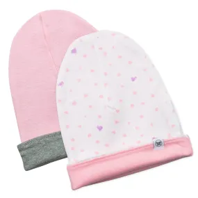 2-Pack Organic Cotton Reversible Beanie Hats