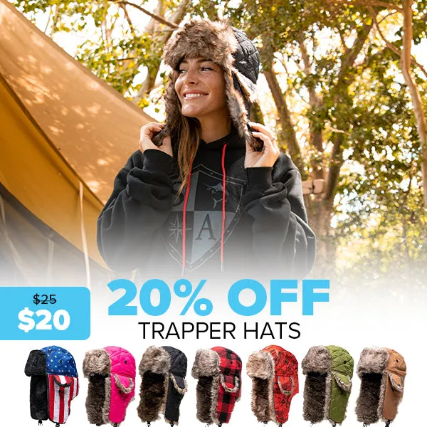 20% OFF TRAPPER HATS