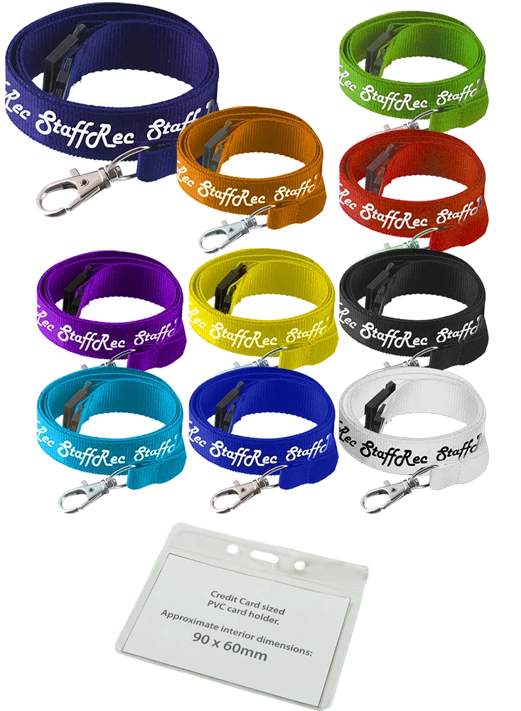 20mm Printed Lanyards with Wallets - Unprinted sample