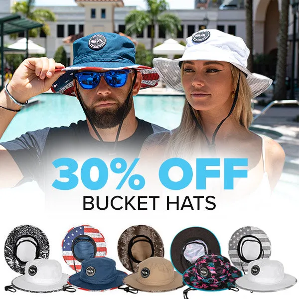 30% OFF BUCKET HATS