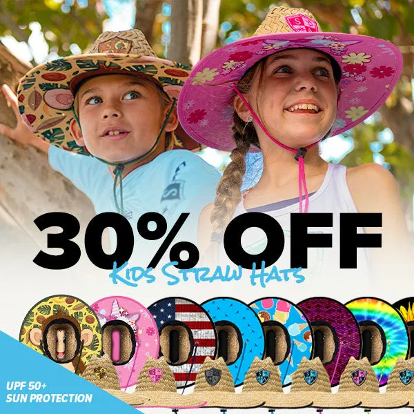 30% OFF KIDS STRAW HATS