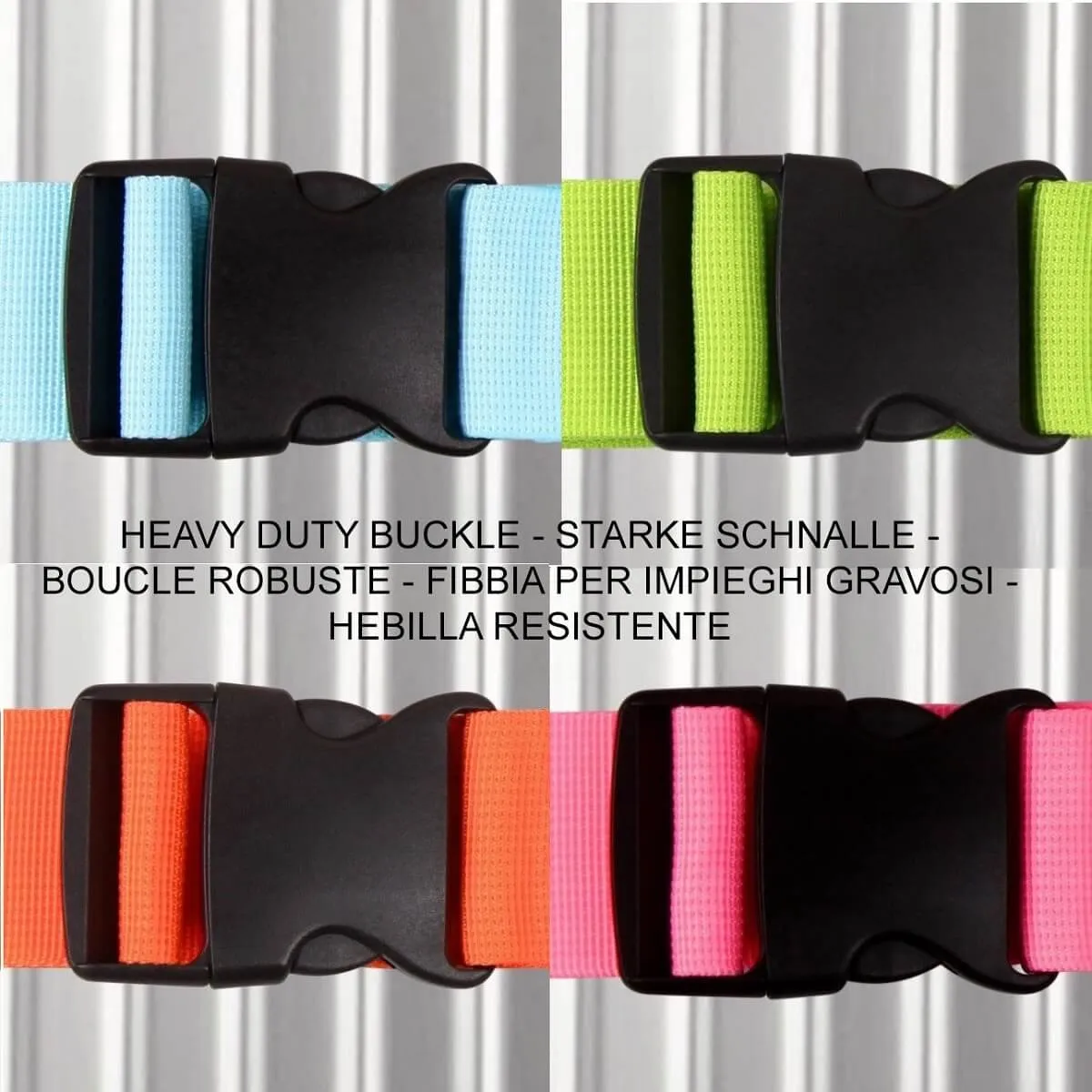 4 Colour luggage strap suitcase belts with baggage tag label