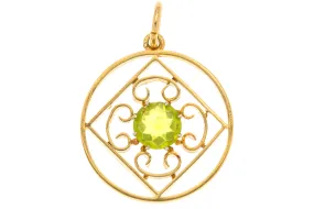 9ct Gold Peridot Pendant