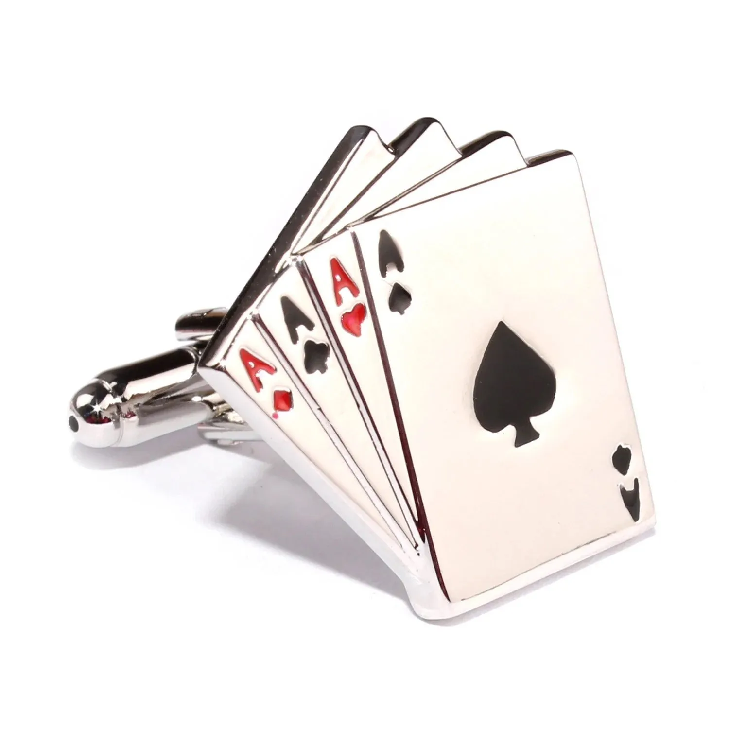 Aces Cufflinks - Silver