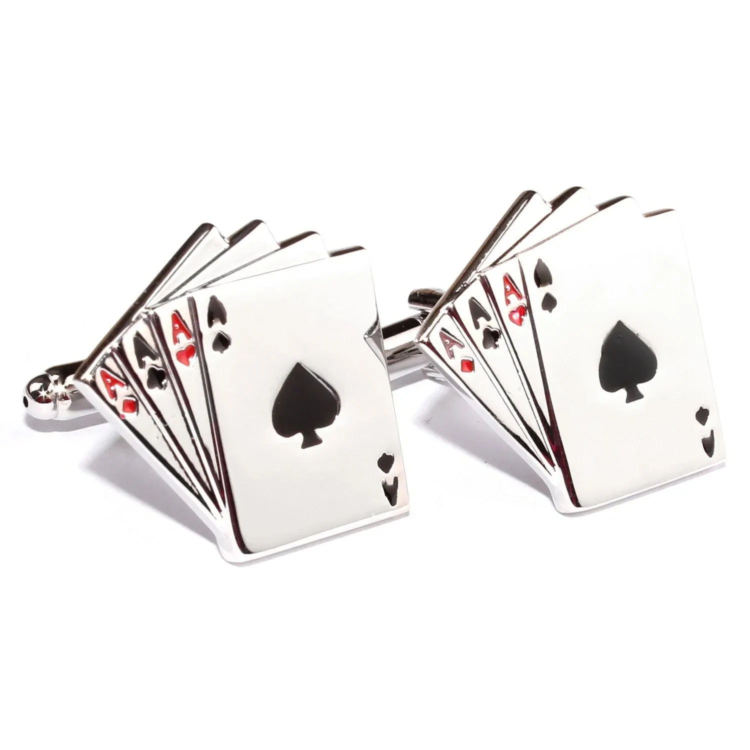 Aces Cufflinks - Silver