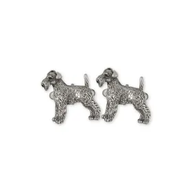 Airedale Terrier Cufflinks Jewelry Sterling Silver Handmade Dog Cufflinks AR9-CL