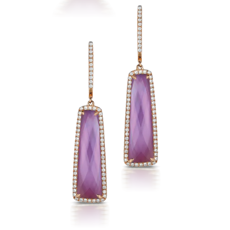 Amethyst & Diamond Earrings