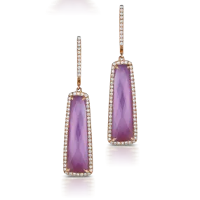 Amethyst & Diamond Earrings