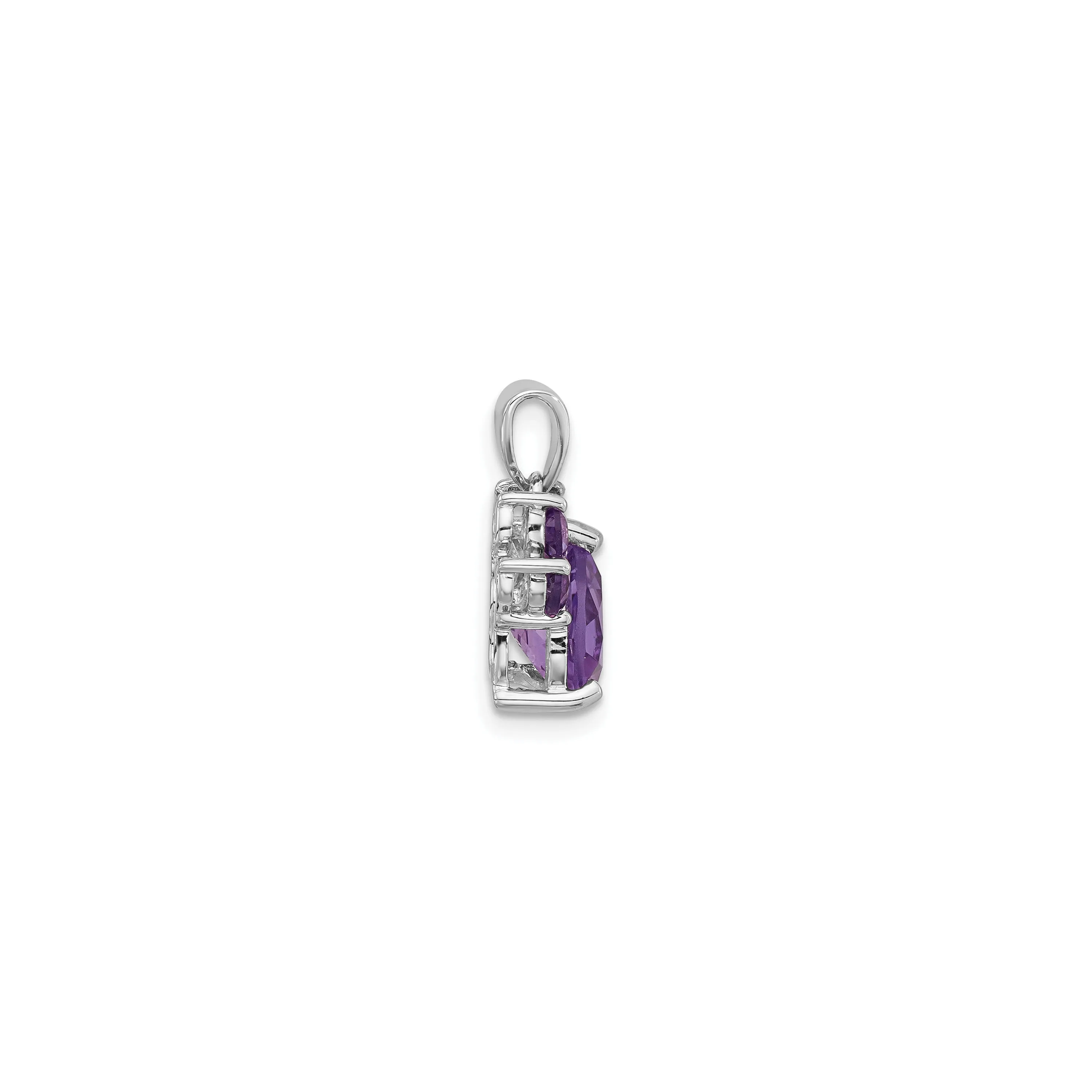 Amethyst Paw Pendant (Silver)