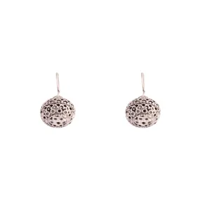 Antique Silver Ball Drop Earrings