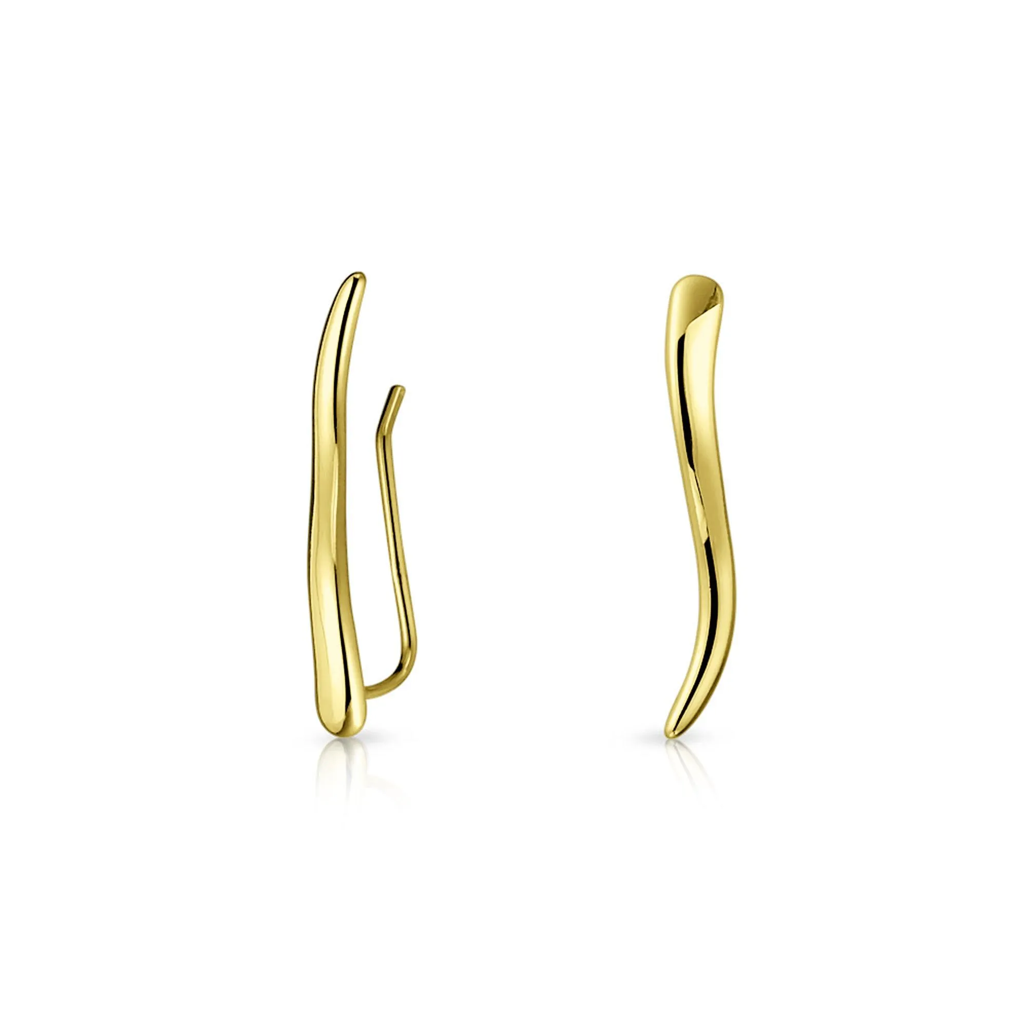 Arrow Ear Pin Warp Climbers Earrings Ear Crawlers .925 Sterling Silver