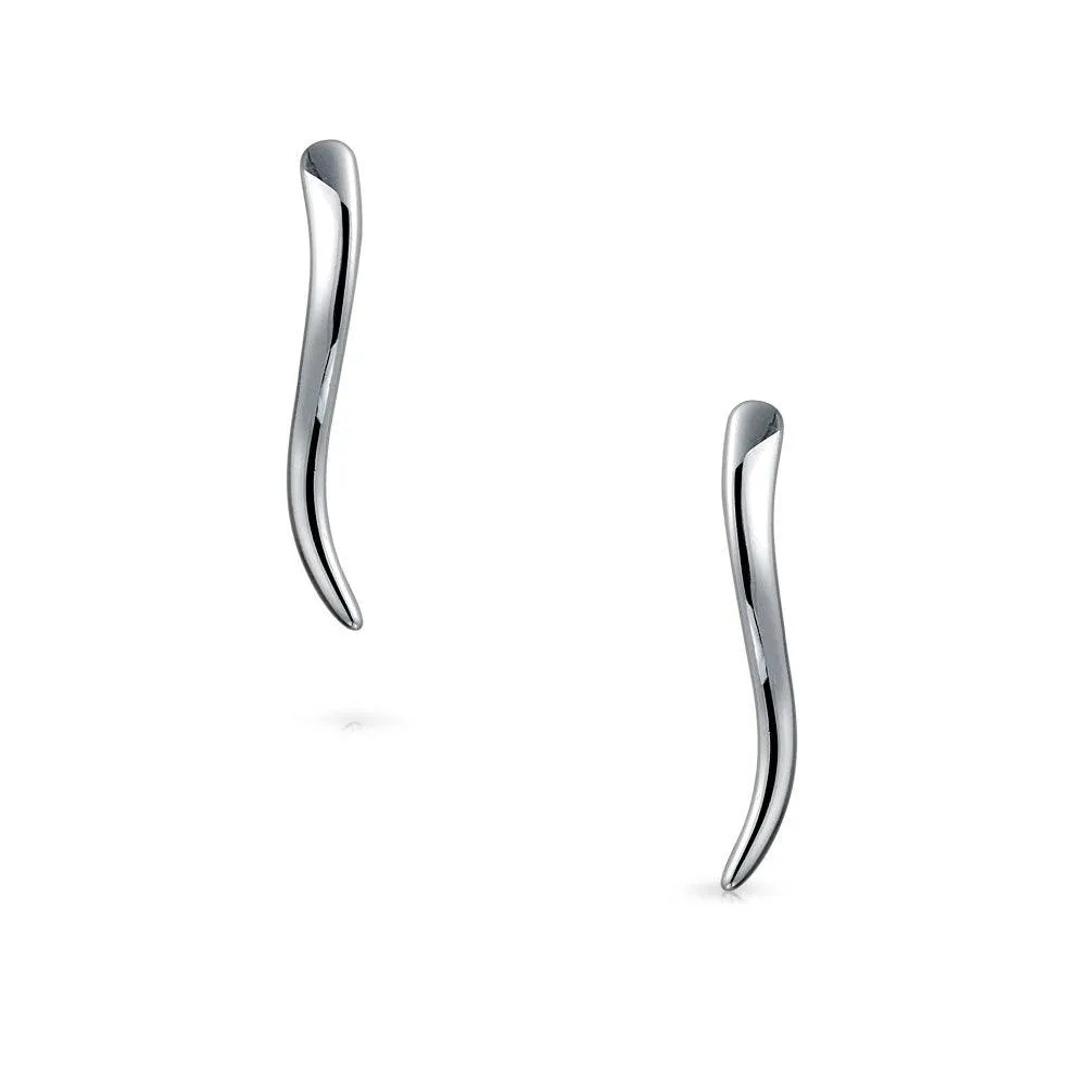 Arrow Ear Pin Warp Climbers Earrings Ear Crawlers .925 Sterling Silver