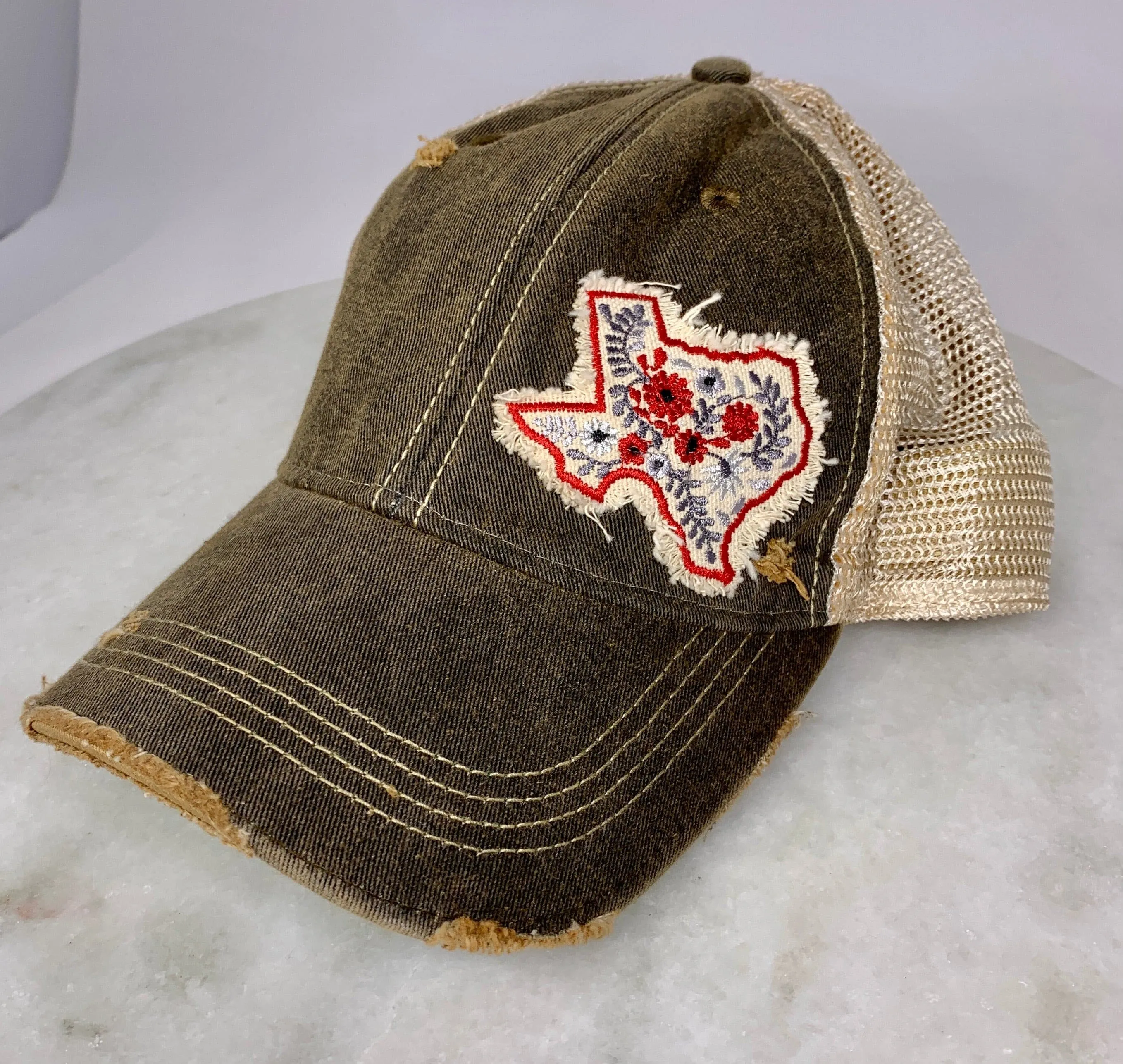 Assorted Texas Shape Patch Trucker Hats