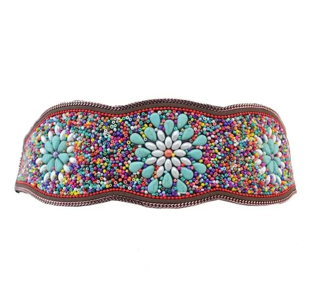 Beaded Gypsy Belts Shells Stones 15 Different Colors And Styles! Wide Skinny Turquoise Gold Chains Cowrie Seashells Nuggets Tassels Check Them Out! One For Every Occasion