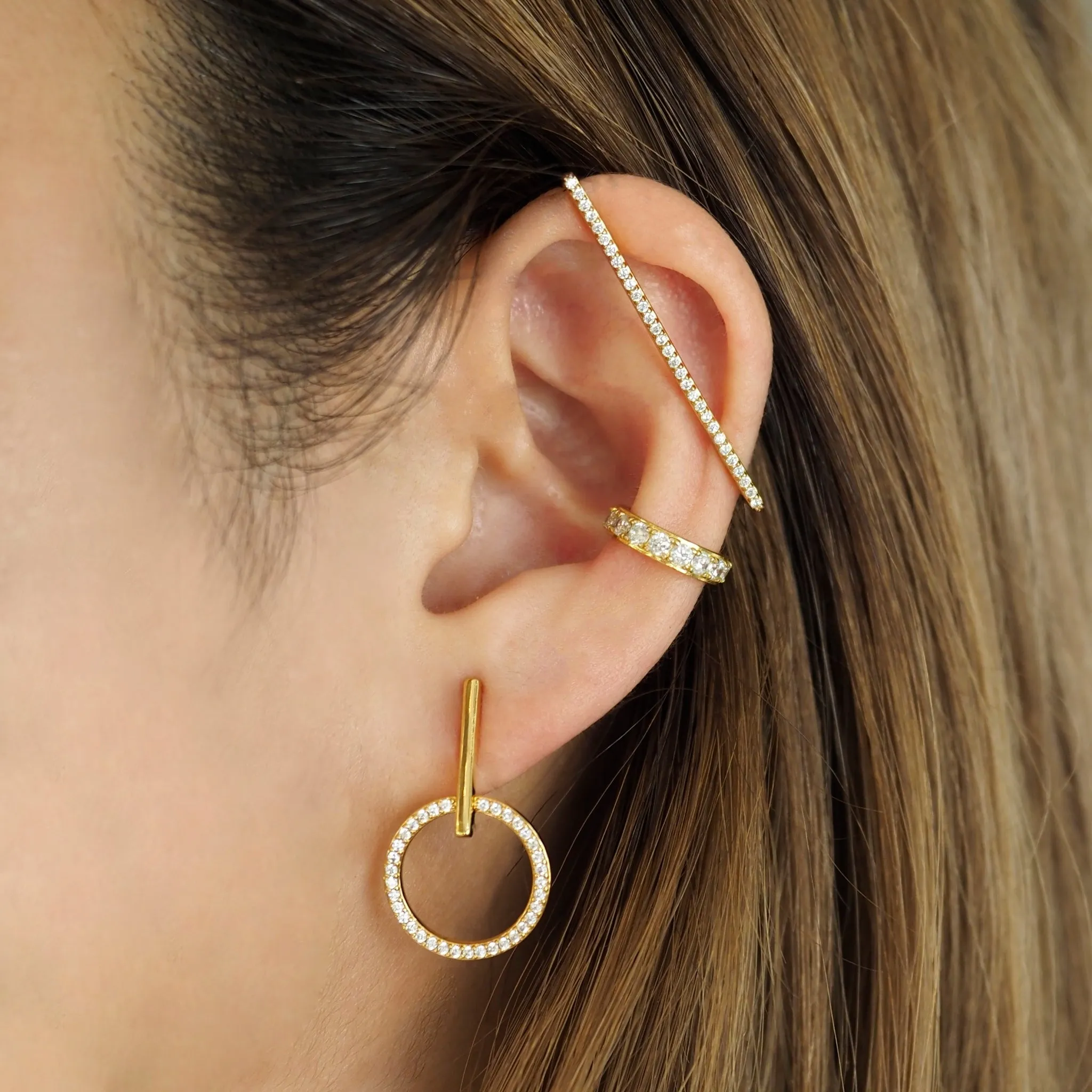 Big Crystal Pave Ear Cuff