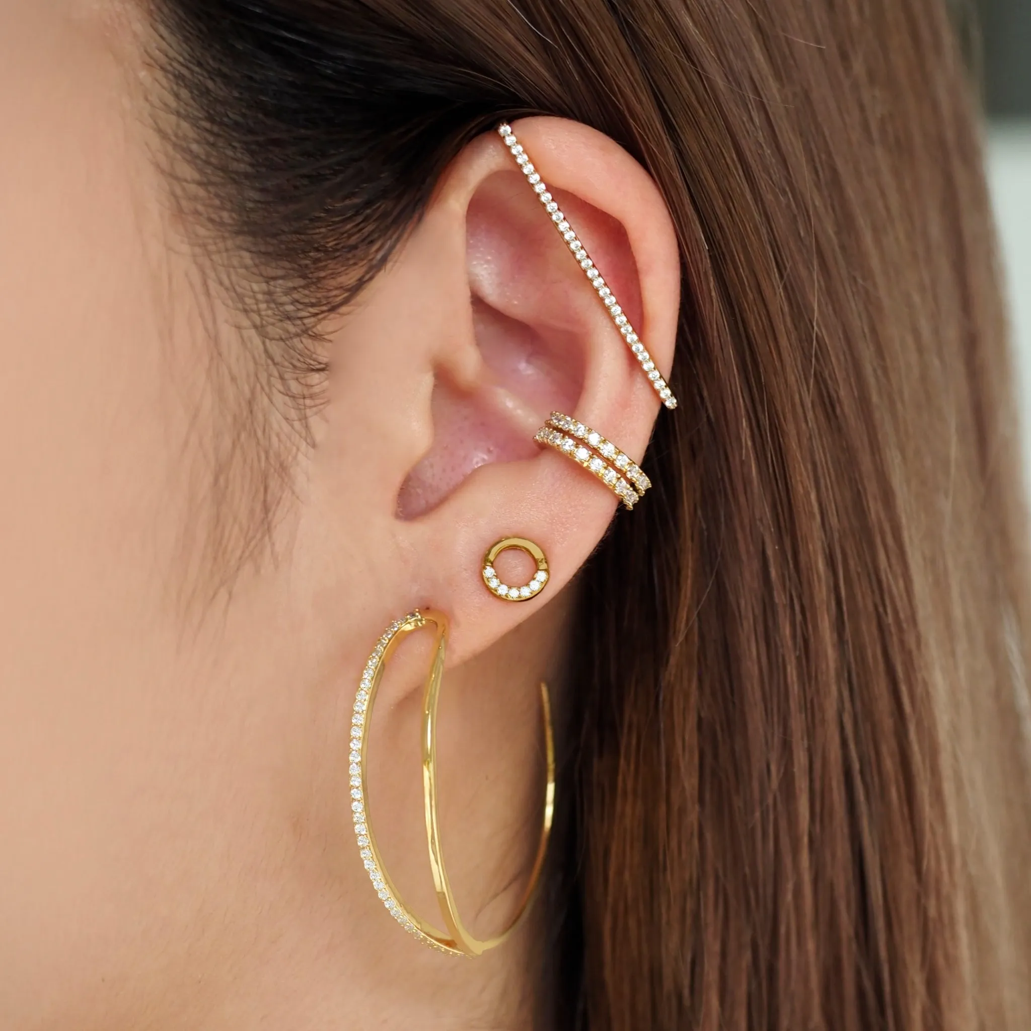 Big Crystal Pave Ear Cuff