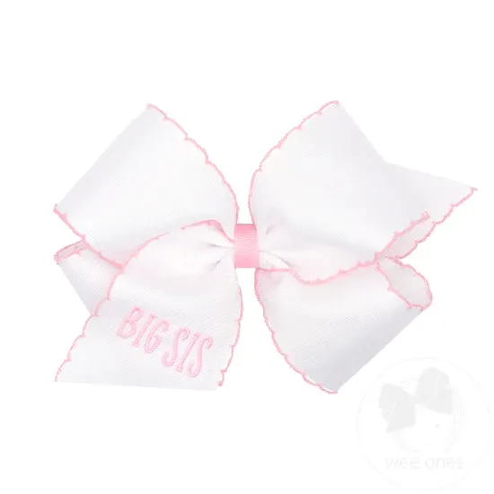 Big Sister Embroidered Bow