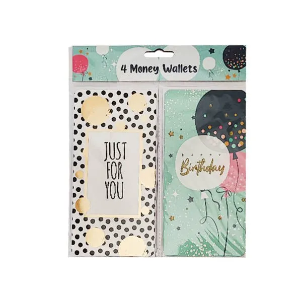 Birthday Money Wallets 4 Pack