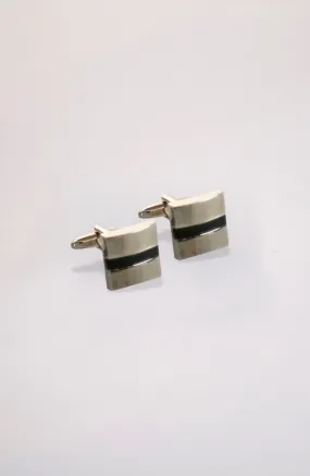 Black Silver Cufflinks