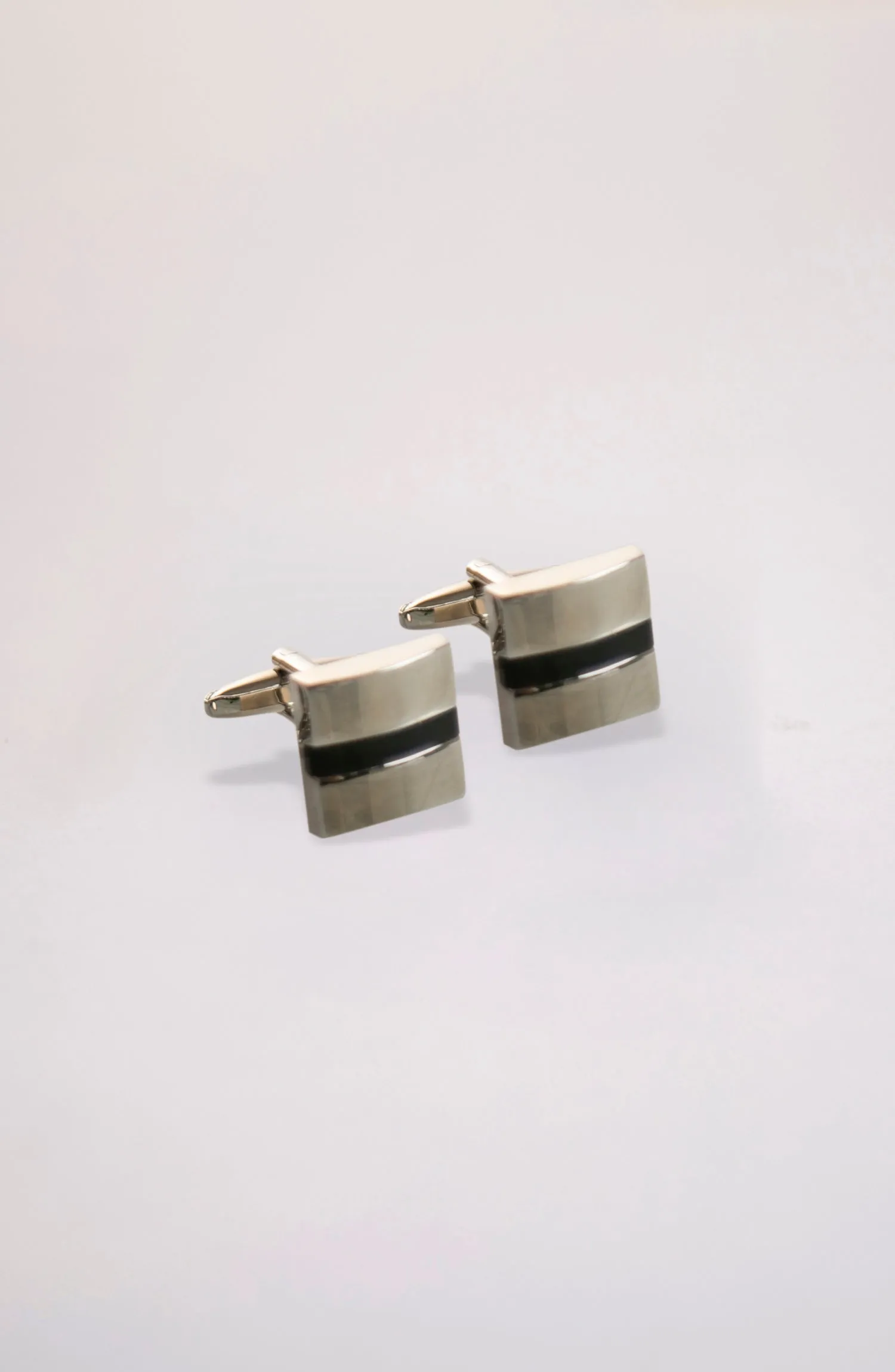 Black Silver Cufflinks