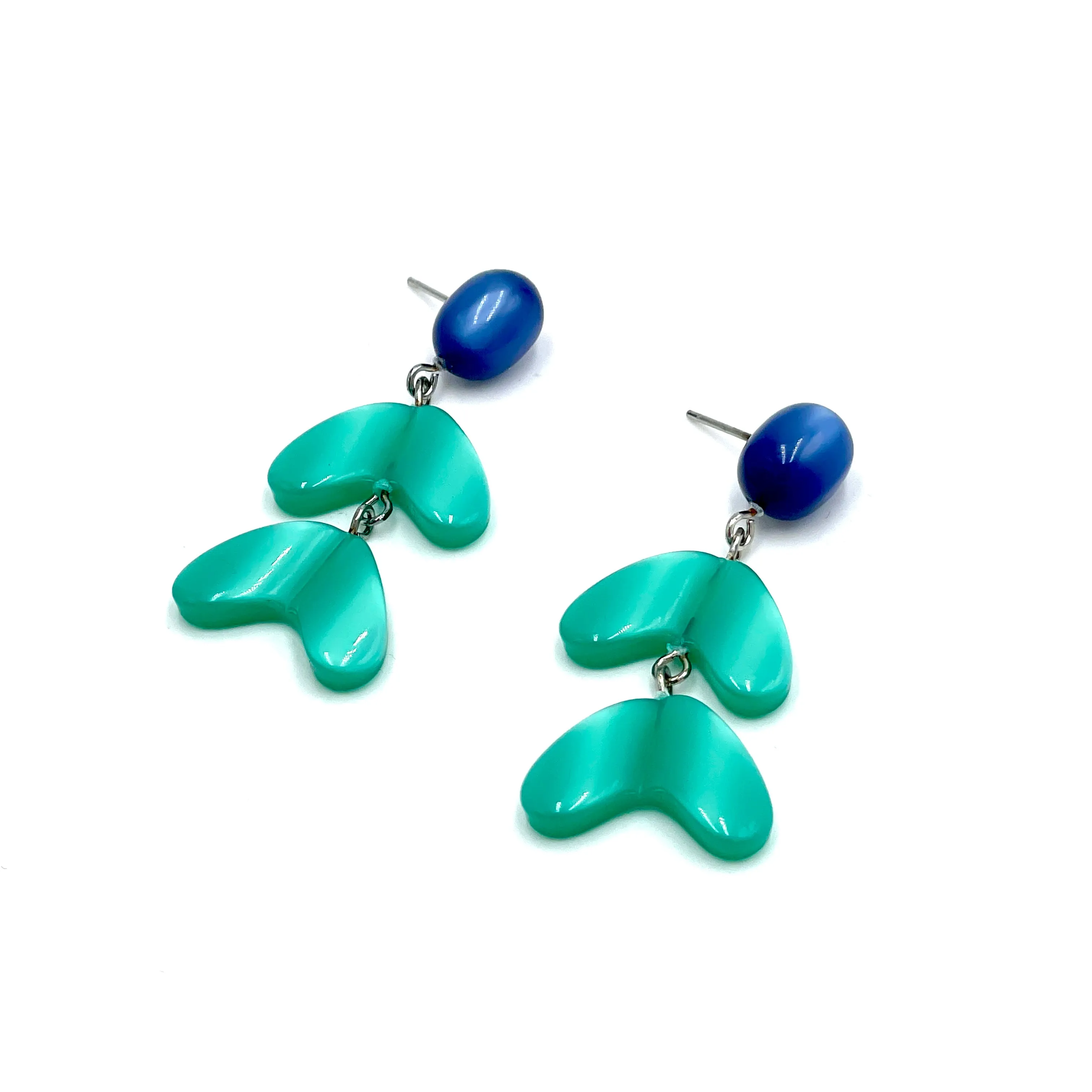 Blue & Green Ivy Drop Earrings *