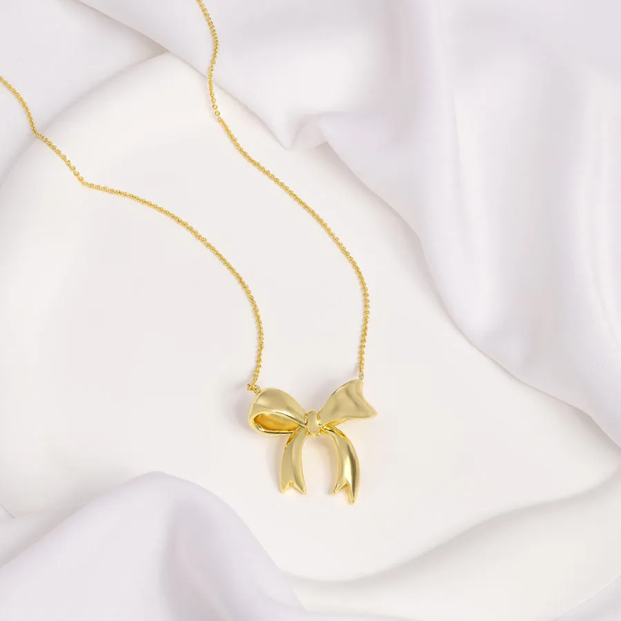 Bow Gold Necklace