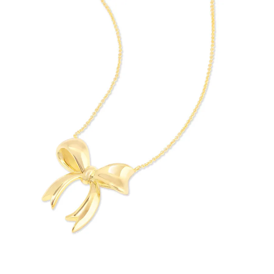 Bow Gold Necklace