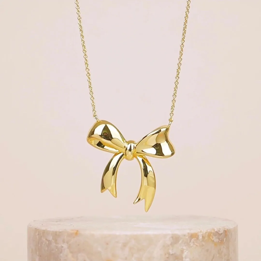 Bow Gold Necklace