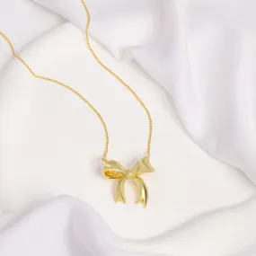 Bow Gold Necklace