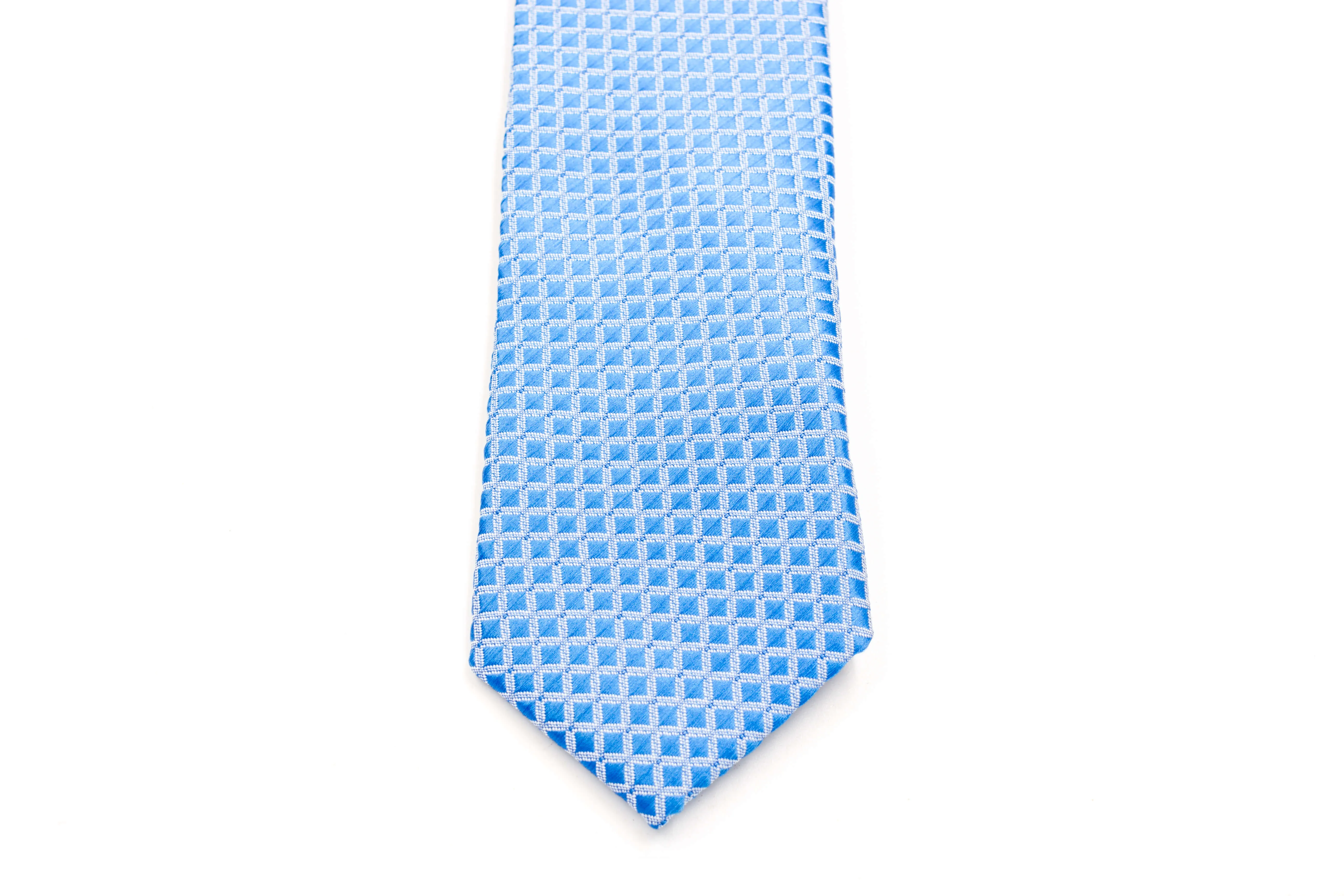 Boys Ties - Baby Blue Checkered