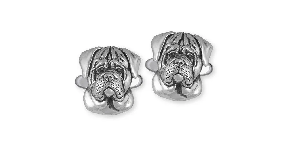 Bullmastiff Cufflinks Jewelry Sterling Silver Handmade Dog Cufflinks BM1-CL