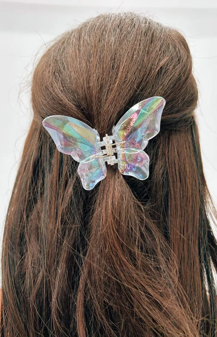 Butterfly Iridescent Claw Clip