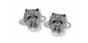 Cairn Terrier Cufflinks Jewelry Sterling Silver Handmade Dog Cufflinks CNWT2-CL