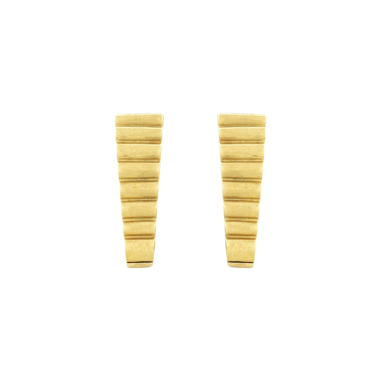 CARTIER Estate 18kt Fluted Stirrup Cufflinks