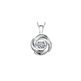 Circle Dancing Diamond Pendant