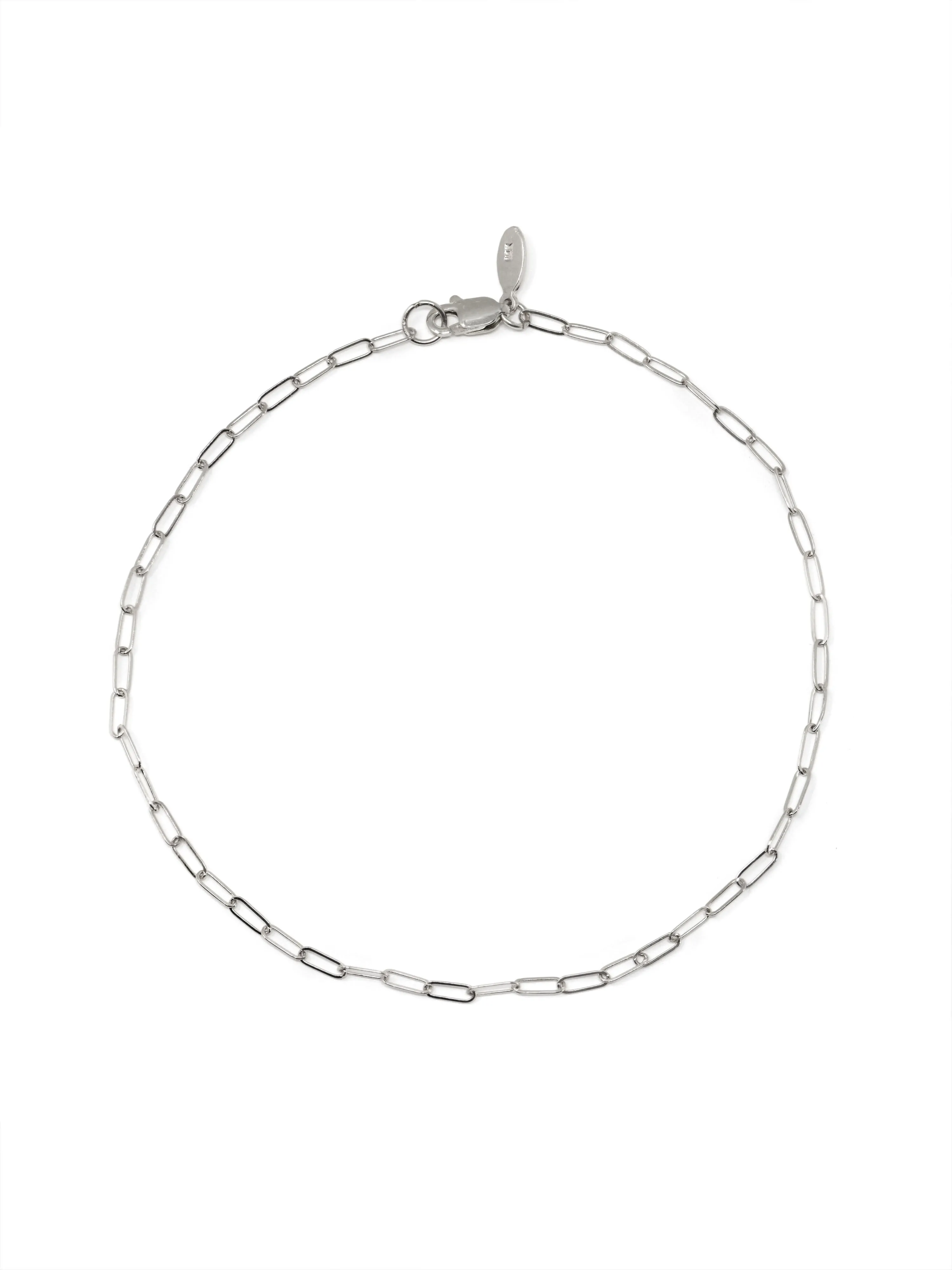 Classique Mini Paper Clip Anklet