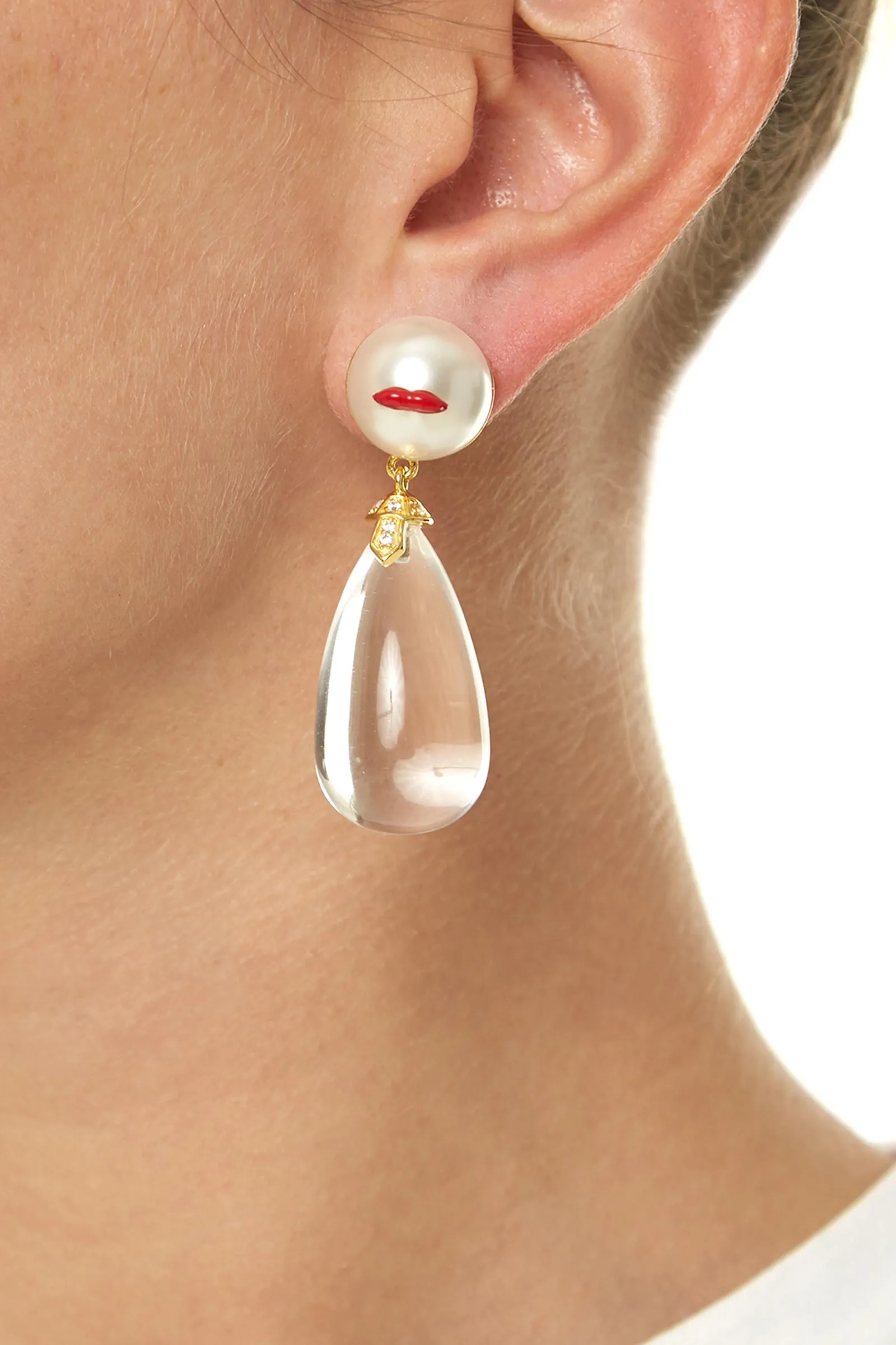 Clear Resin Drop Earrings