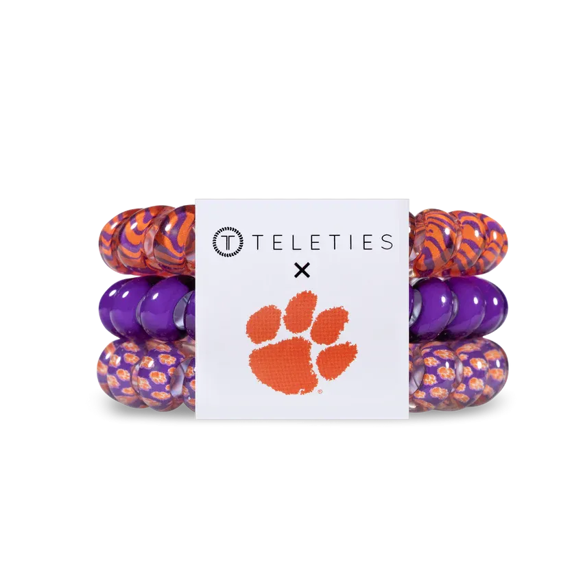 Clemson University Hair Ties, Large - Multi