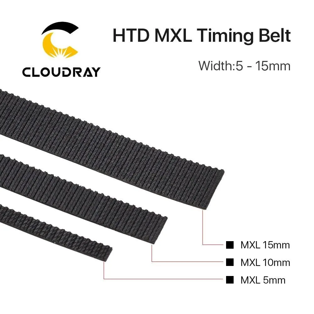 Cloudray MXL Open-Ended Timing Belt Transmission Belts Rubber Width 5mm For Fiber YAG Pully CO2 Laser Engraving Cutting Machine