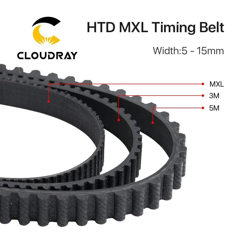 Cloudray MXL Open-Ended Timing Belt Transmission Belts Rubber Width 5mm For Fiber YAG Pully CO2 Laser Engraving Cutting Machine