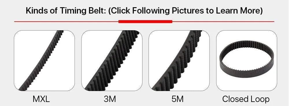 Cloudray MXL Open-Ended Timing Belt Transmission Belts Rubber Width 5mm For Fiber YAG Pully CO2 Laser Engraving Cutting Machine