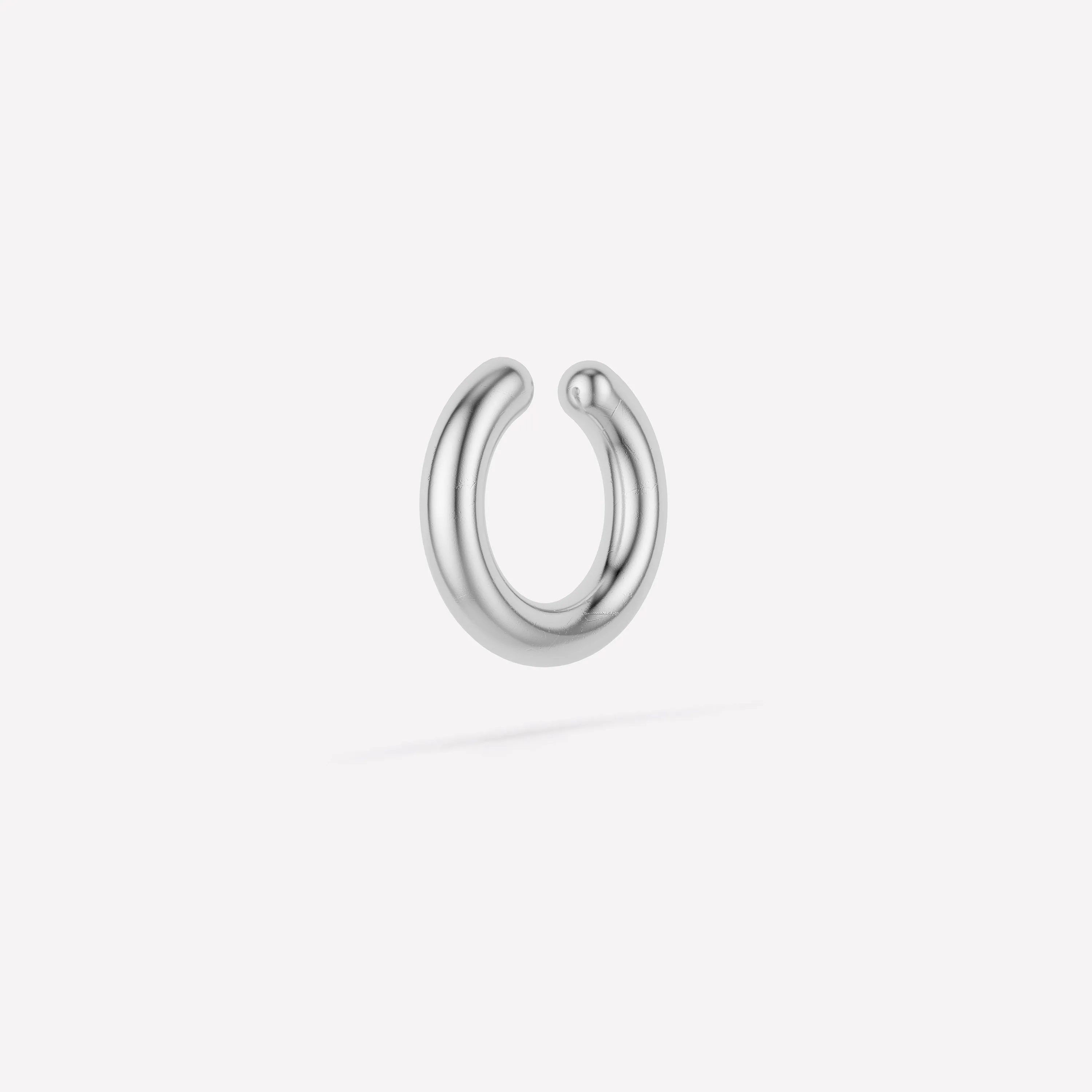 Crescent Silver Ear Cuff