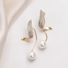 Crystal Erin Pearl Drop Earrings