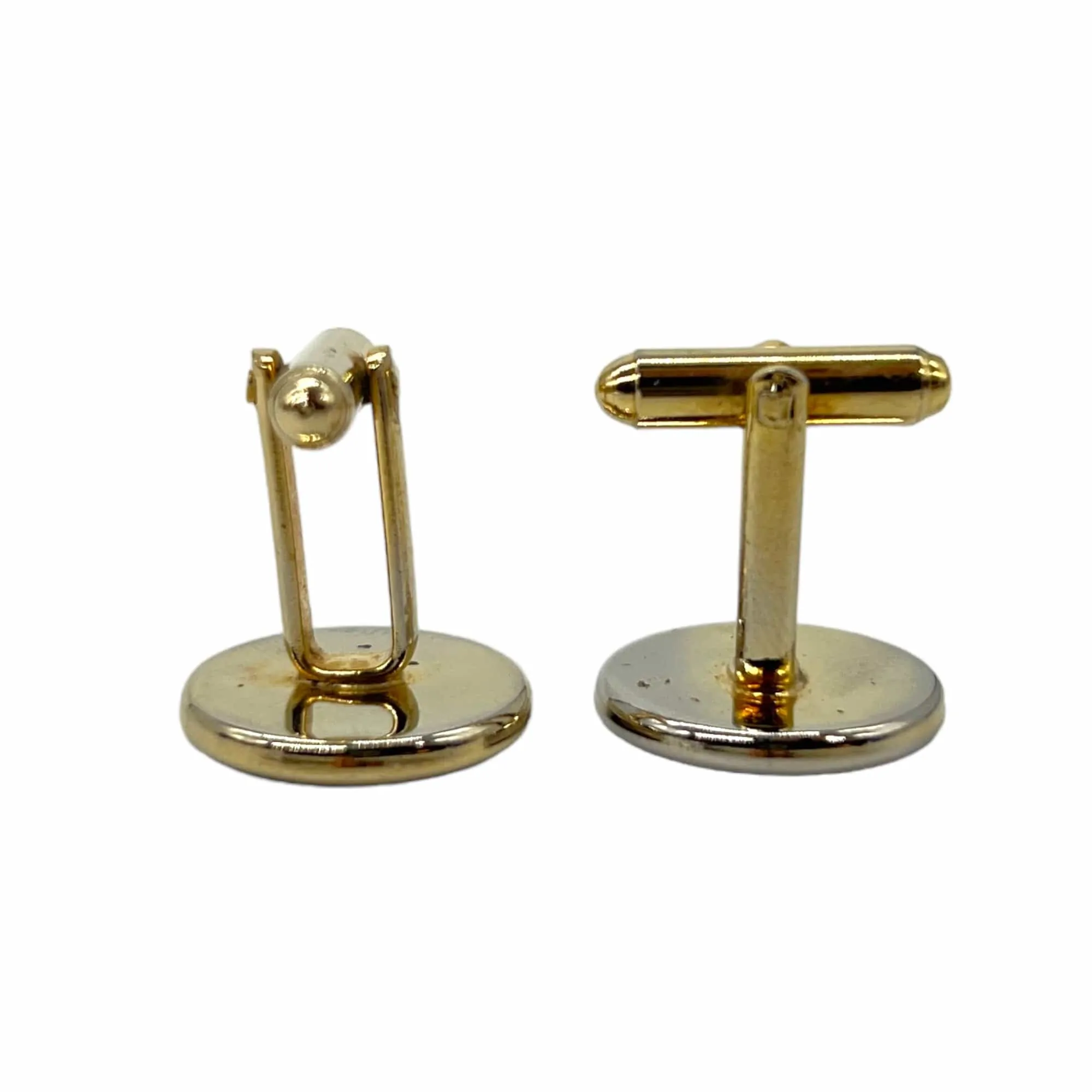 CUFFLINKS Round - Black & Gold