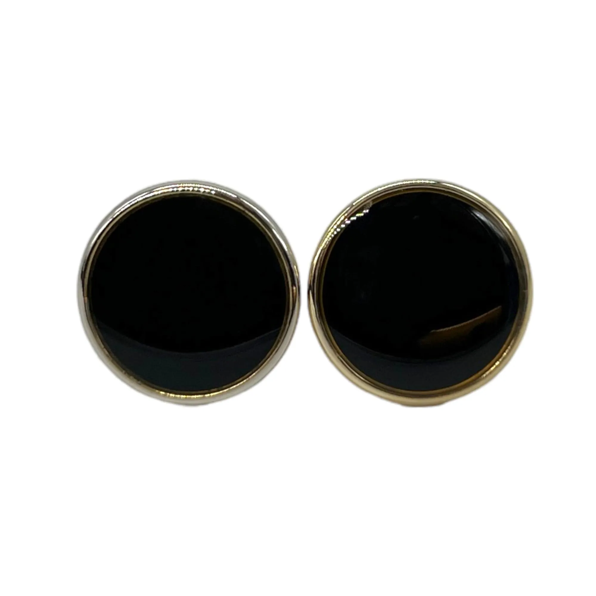 CUFFLINKS Round - Black & Gold