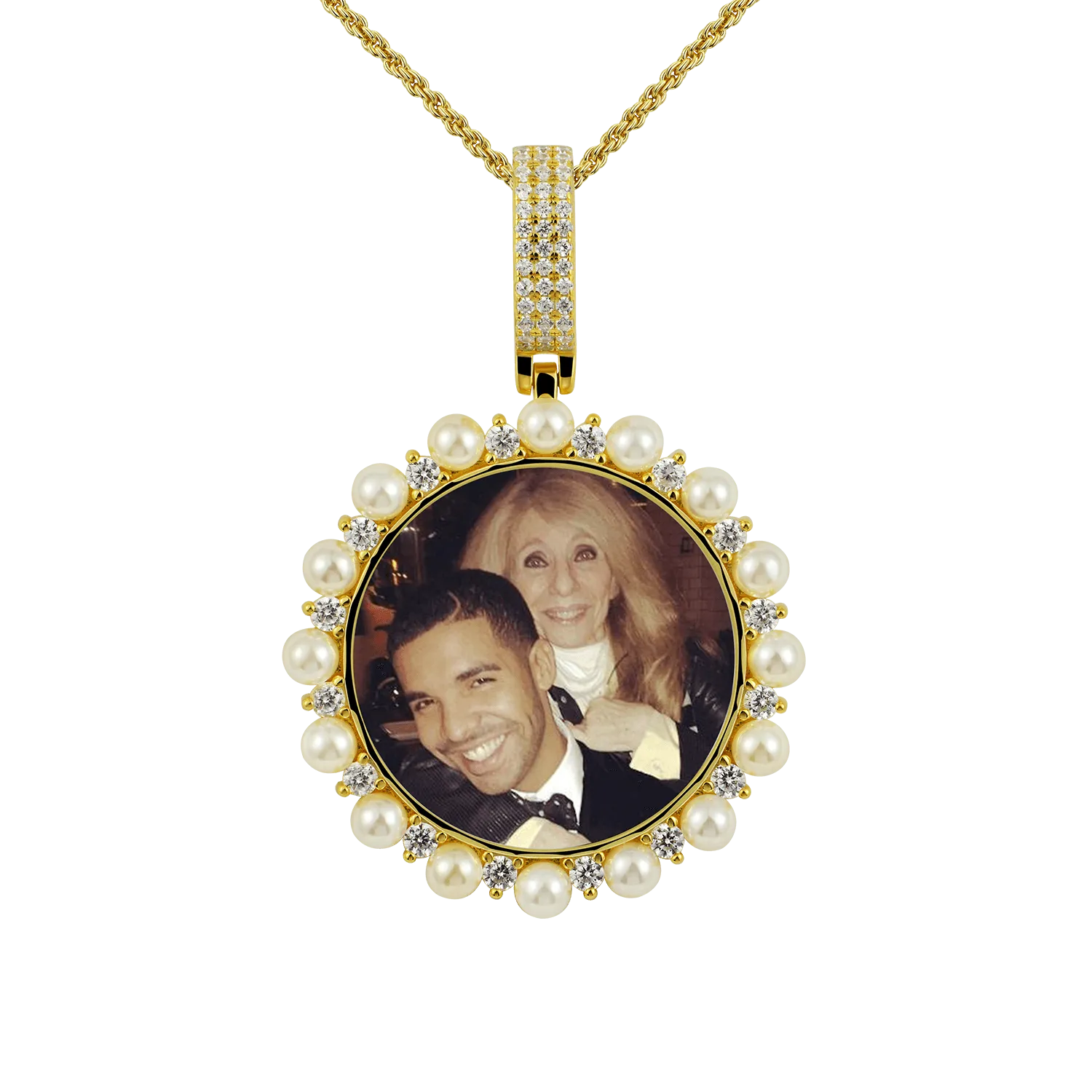 Custom Pearl Photo Pendant