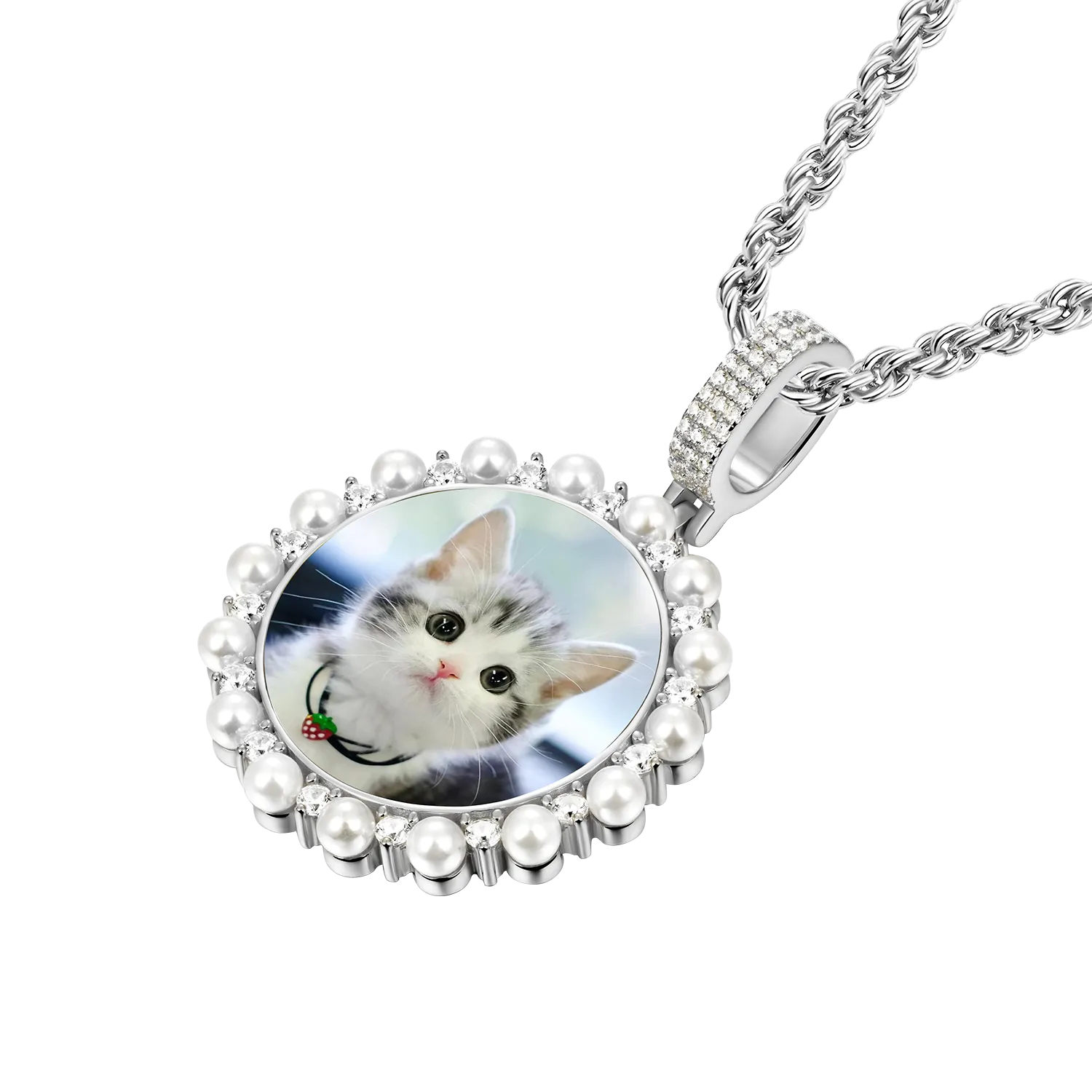 Custom Pearl Photo Pendant