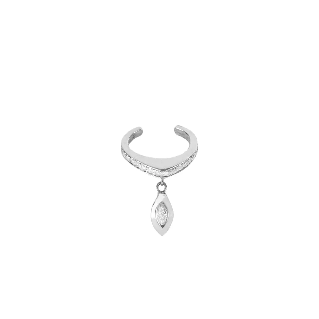 DANGLE MARQUISE DIAMOND PEAK EAR CUFF